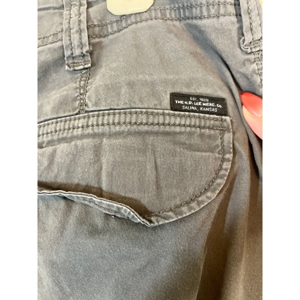 Lee Heritage Cargo Pants - Gray Utility Straight Leg - Size 36